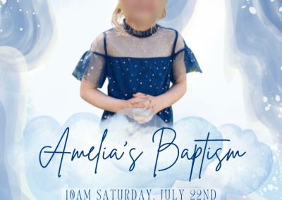 baptism silhouette invitation