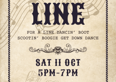 line dance class poster