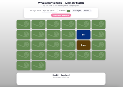 māori memory match